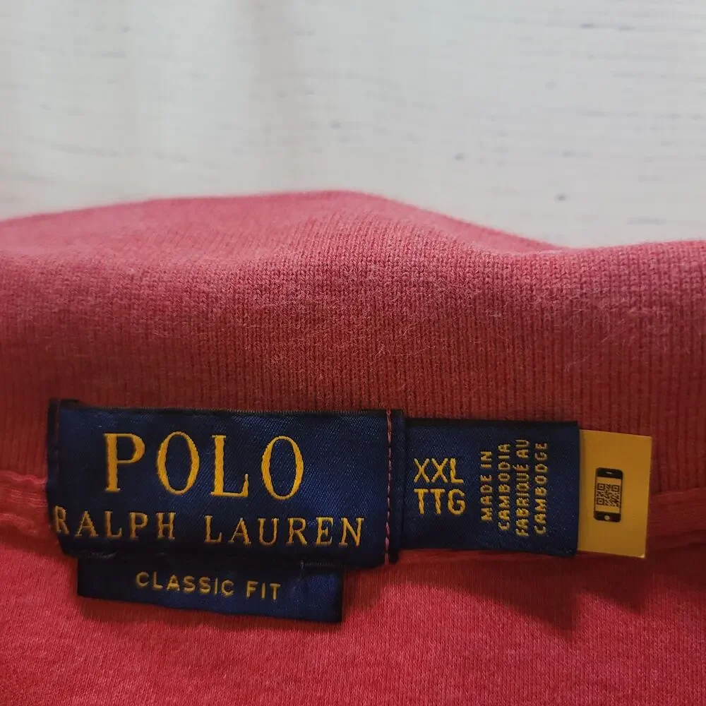 Polo Ralph Lauren Size XXL Men's Classic Fit‎ Short-Sleeve Polo Dusty Red